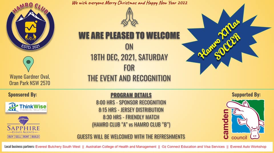 Hamro Club, Oran Park's Event